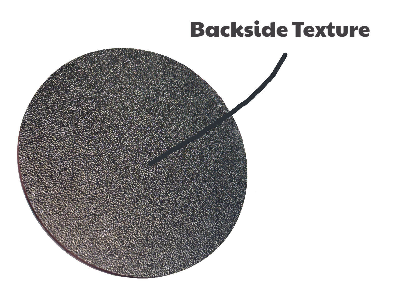 Coaster back circle texture